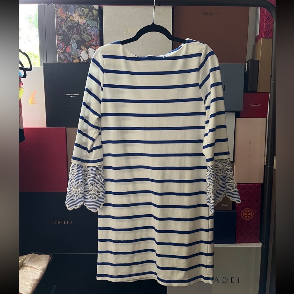Stripped Navy blue dress